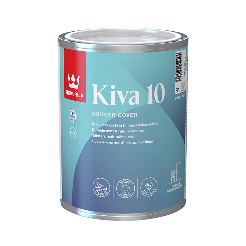 Tikkurila Kiva 10 Kalustelakka Ep Väritön Sävytettävissä Himmeä, Vesiohenteinen