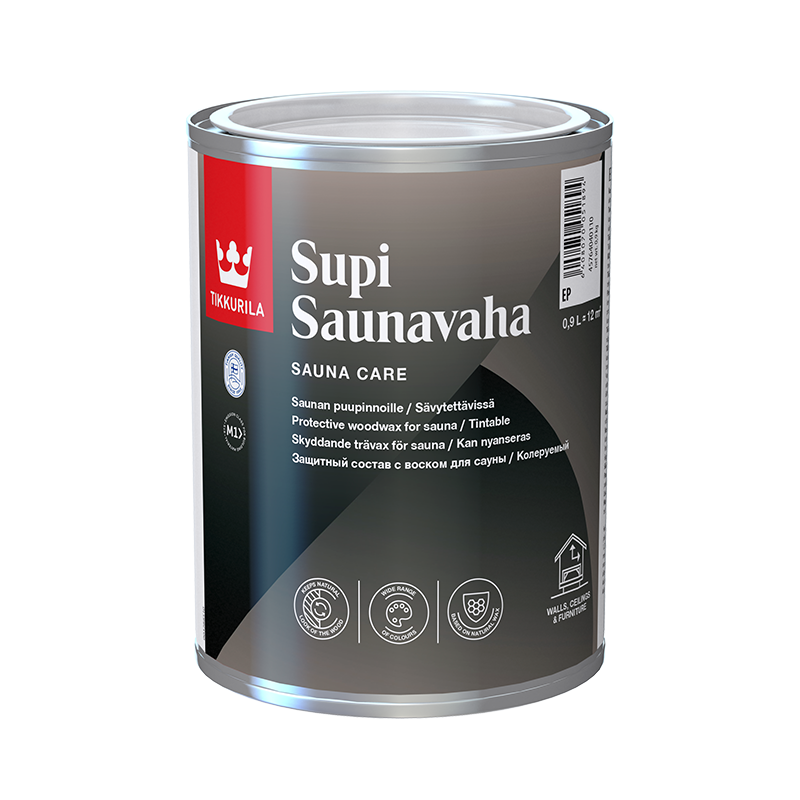 Tikkurila Supi Saunavaha Ep Väritön Sävytettävissä Himmeä, Vesiohenteinen