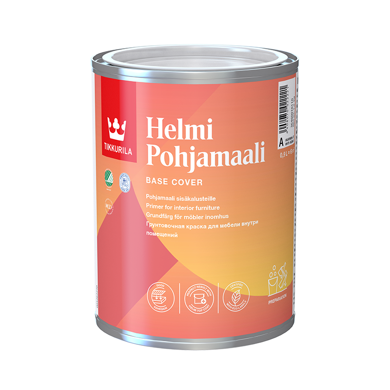 Tikkurila Helmi Pohjamaali A Valkoinen Sävytettävissä Himmeä, Vesiohenteinen