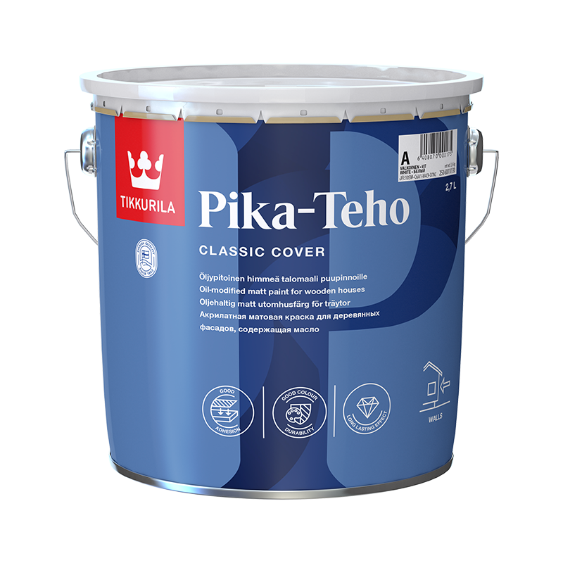 Tikkurila Pika-teho Talomaali A Valkoinen Sävytettävissä Himmeä, Vesiohenteinen