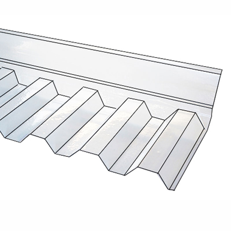Yläliitäntämuovi Kirkas, 2280x50x150mm