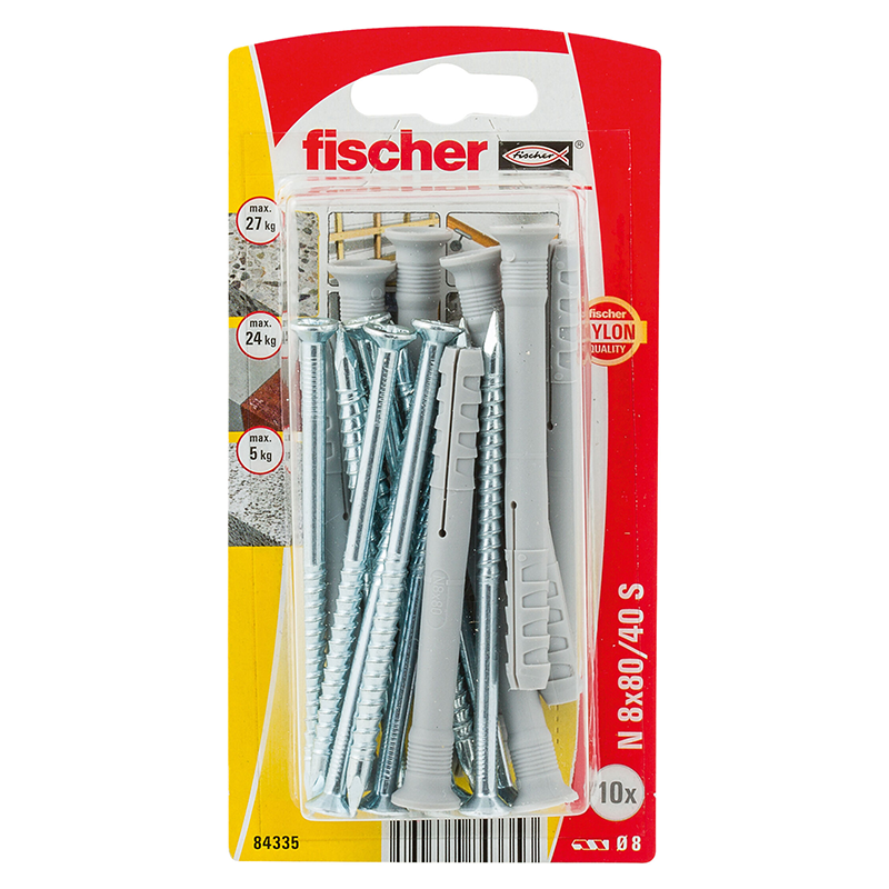 Fischer Naulatulppa, , N 8x80 Mm 8 X 80, 10 Kpl