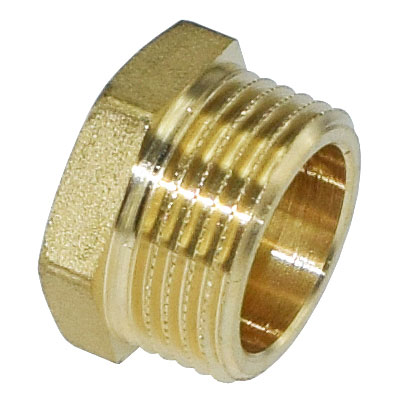 Supistusnippa 3/4" - 3/8" Messinki Watergear 3/4-3/8
