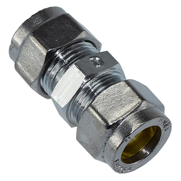 Puserrusväliliitin 12-12 Stf Watergear Kromattu