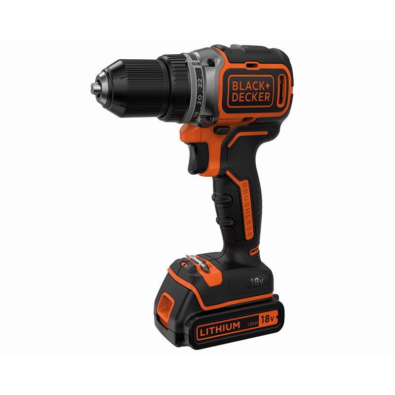 Black & Decker Hiiliharjaton Akkuporakone Ja Laukku 18v Bl 18 V, 2 Kpl 1,5 Ah:n Li-ion-akkuja Ja Laukku