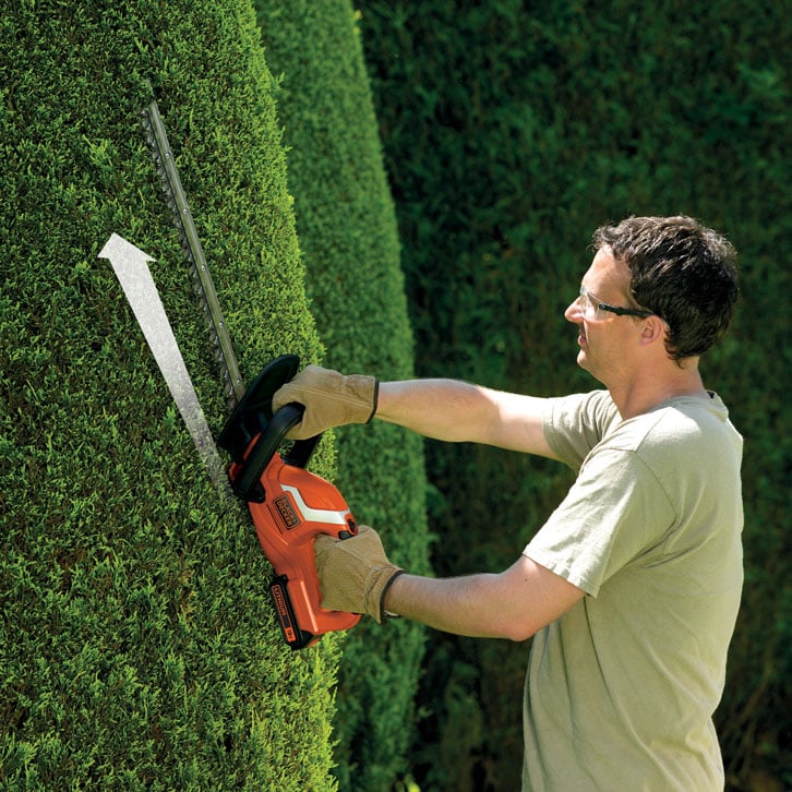 Black & Decker Pensasleikkuri 18v, Litiumakku, 50cm Teräslaatta, 18mm Pensasleikkuri