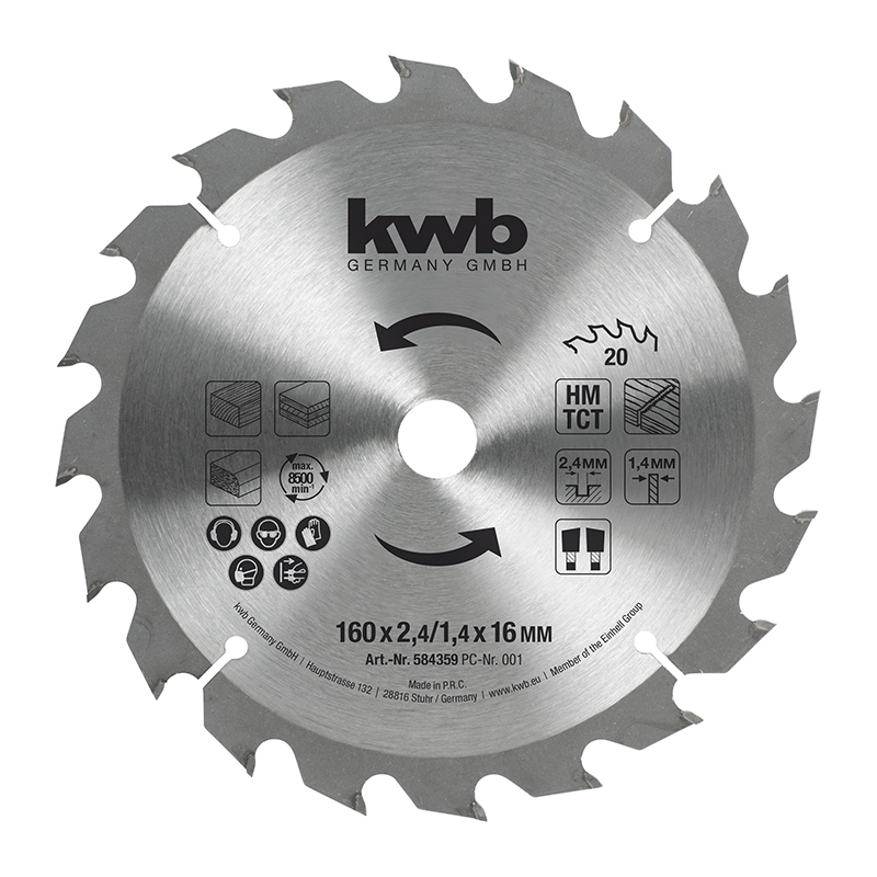 Kwb Sahanterä 160 X 16 Mm, 18 Hammasta