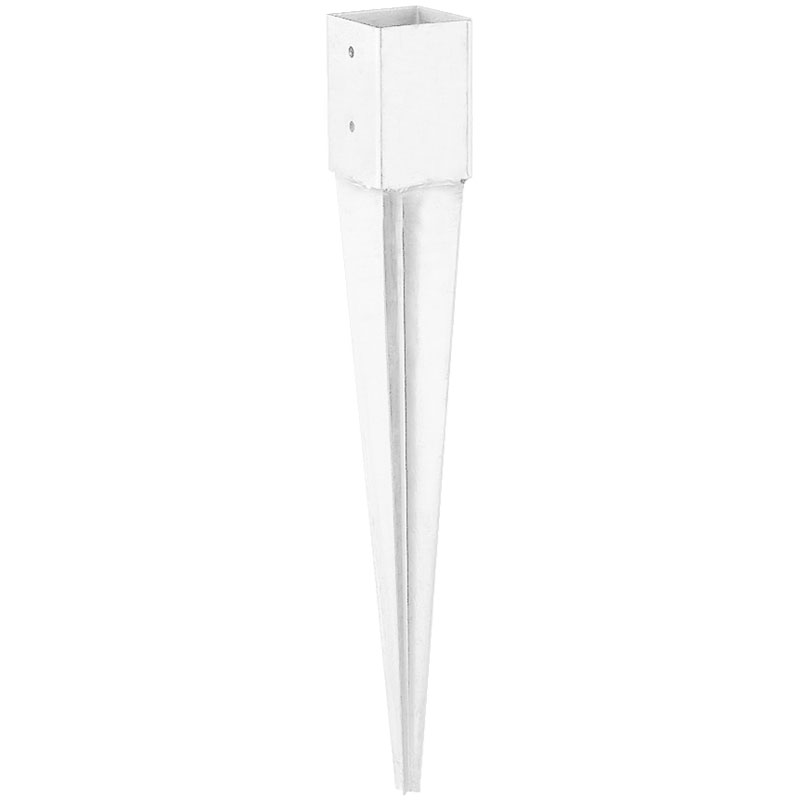 Jabo Tolpan Jalka Upotuskärjellä Valkoinen Jabo 96x96x750 Mm, Sopii 95x95mm Tolpalle