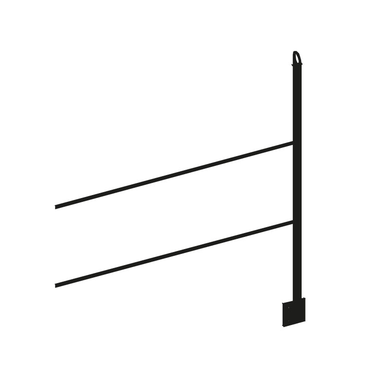 Jabo Lisäsarja Ekerö Sivuasennus 1300x99x86 Mm, Musta