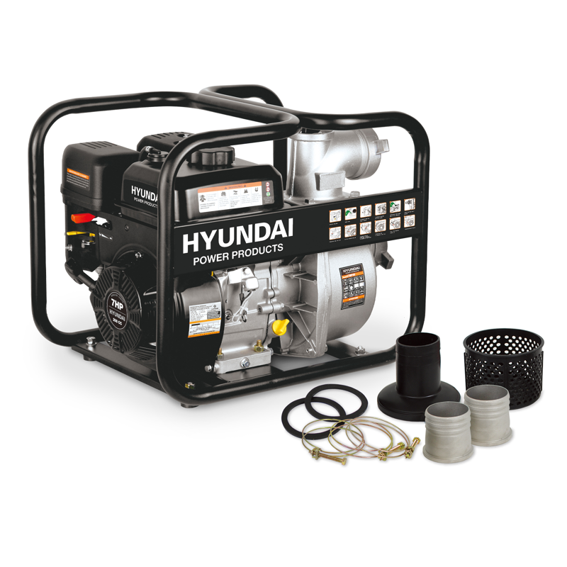 Hyundai Power Products Vesipumppu Puhtaalle Vedelle 80 Mm 208 Cc Hyundai Power Products Bensiini - Euro 95/98 (e10 Lyijytön), 380 G/kwh