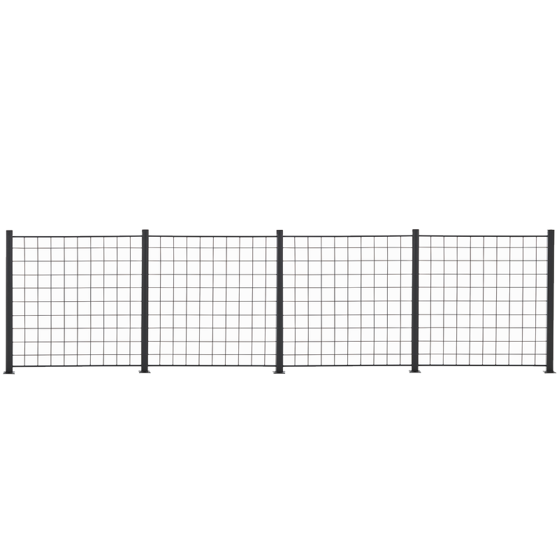 Hortus Säleikkö Lasipaneeliaitaan Set Antrasiitin Harmaa 100x100x108 Cm Hortus 4 Osaa (sis. 5 Alumiinipylvästä)