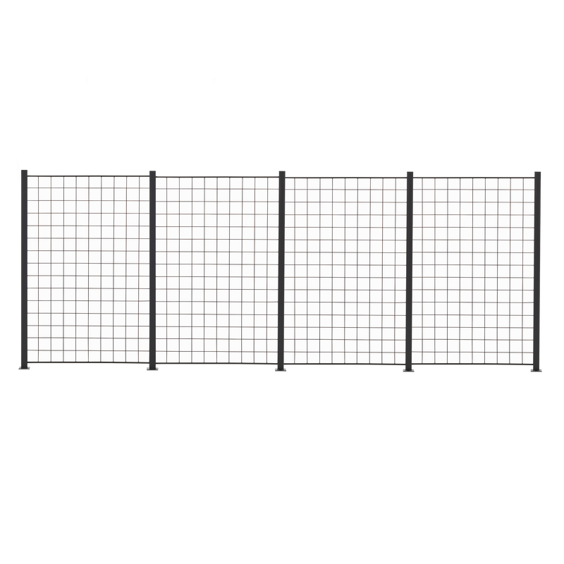 Hortus Säleikkö Lasipaneeliaitaan Set Antrasiitinharmaa 150x100x158 Cm Hortus 4 Osaa (sis. 5 Alumiinipylvästä)