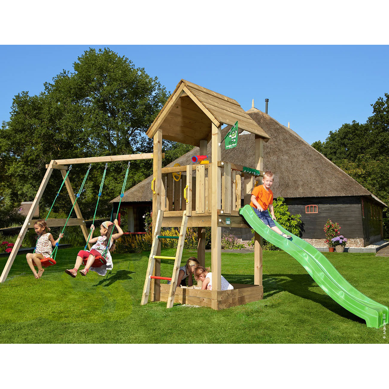 Jungle Gym Leikkitorni Täydellinen Club Swing Module X'tra Ja Liukua