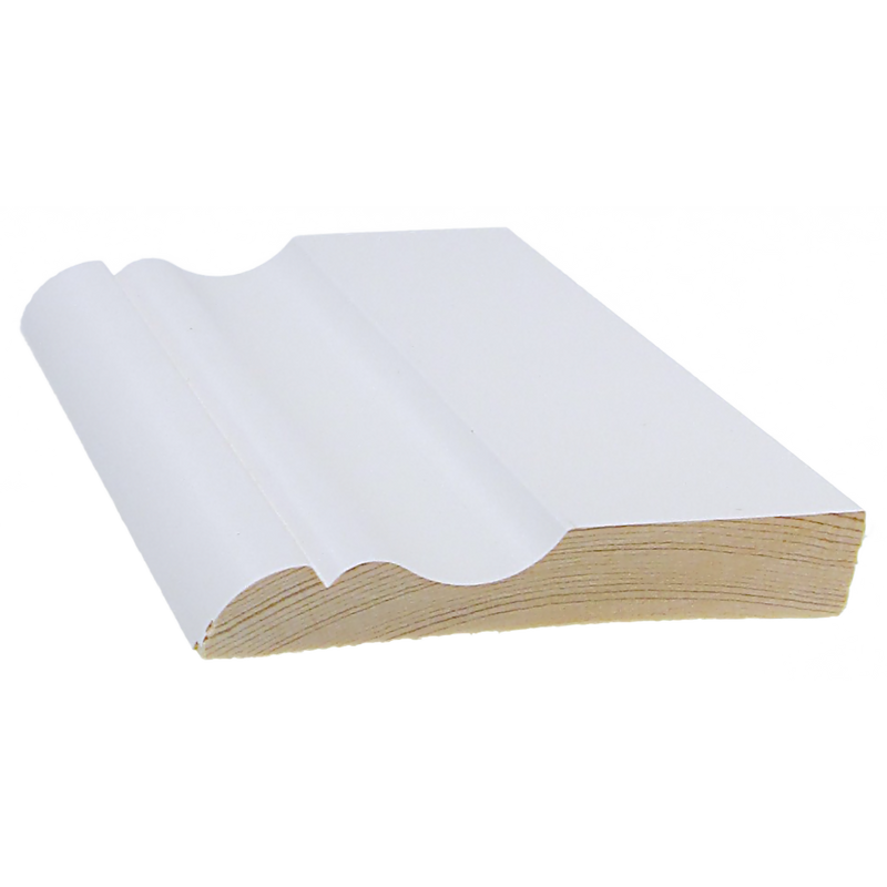 Cent Jalkalista Koriste 15x95x3300 Mm Valkoinen Pyöristetty Cent 15 Mm, Puu, 16,5 M/pakkaus