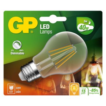 GP LED FILAMENT DIM E27 5W-40W
