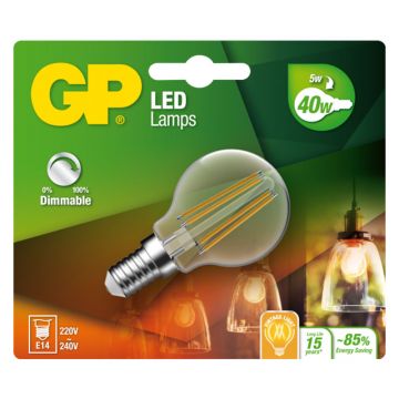GP LED FILAMENT GLO DIM E14 5W-40W