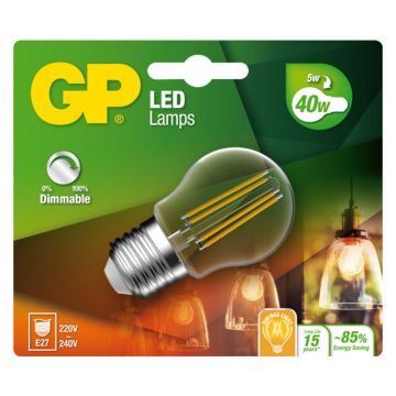 GP LED FILAMENT GLO DIM E27 5W-40W
