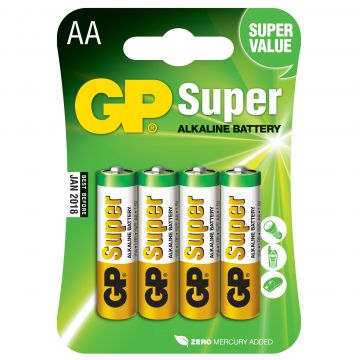 Akku GP Super Alkaline LR6 AA 4-P