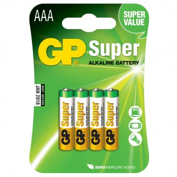 Akku GP Super Alkaline LR03 AAA 4-P