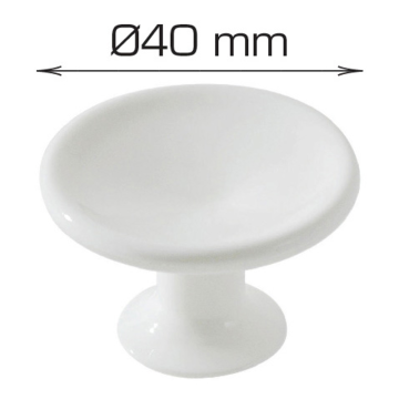 Knopp Möbel Ø40x30 mm Vit Plast Home>it