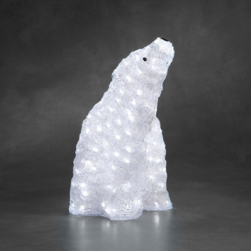 Ulkouima valo koristelu Istuva jääkarhu 46cm 200LED Gnosjö Konstsmide