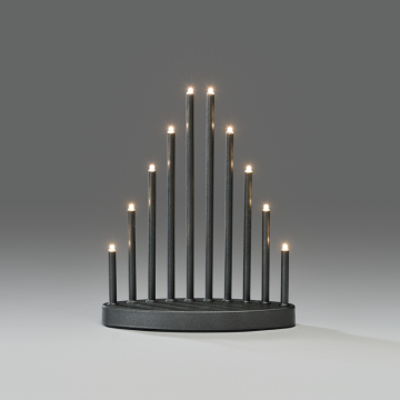 sähköinen kynttilänjalka 10 valoa LED metalli Gnosjö Konstsmide