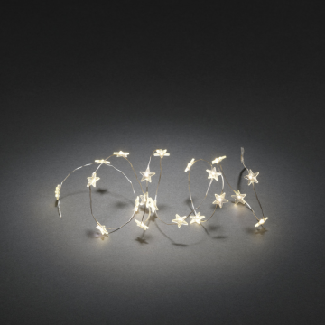 Sisätilojen valoverho 40 tähteä lämmin valkoinen LED kiinteä / vilkkuva Gnosjö Konstsmide