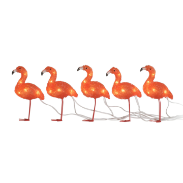 Ulkouima valo koristelu Flamingot akryyli 5kpl LED Gnosjö Konstsmide