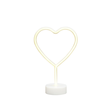 Seisova kynttilä sisustus sisätiloissa Sydän valoputkella LED Gnosjö Konstsmide