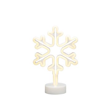 Seisova kynttilä sisustus sisätiloissa Lumihiutale valoputkella LED Gnosjö Konstsmide