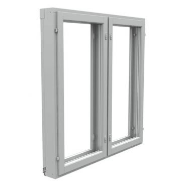 Öppningsbart Aluminiumbeklätt Träfönster 3-glas Modell B Mitten Pihla