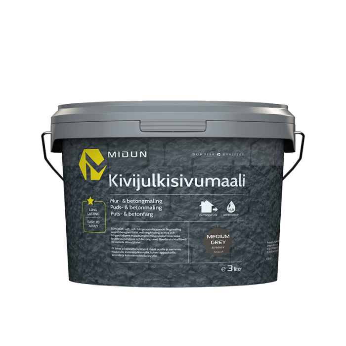Kivijulkisivumaali V Harmaa
