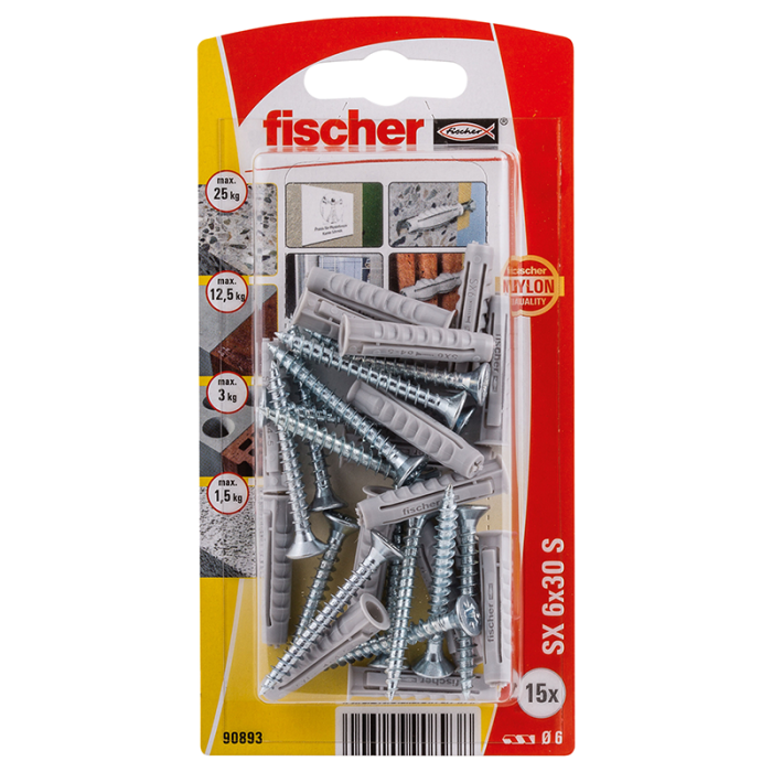Fischer nylonplugg m/skruv 10x50 mm
