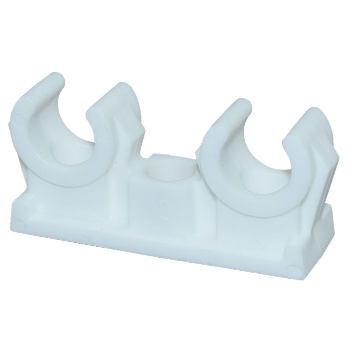 Rörhållare 12 mm 2-Del Vit Watergear