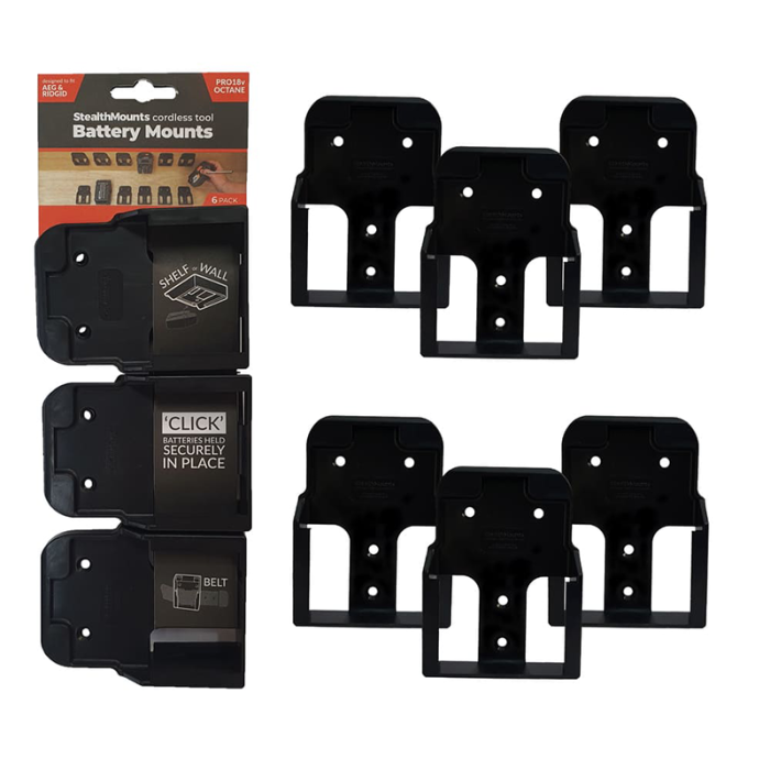 Batterihållare För AEG & Ridgid 18v StealthMounts