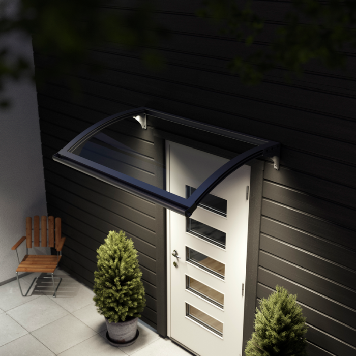 Sisäänkäynnin katos LED-valaistus 150x100 cm Jabo