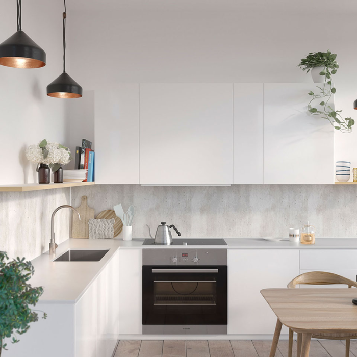 Roiskesuojalevy Cracked Cement Silke ilman jyrsintää 10x620x580 mm 2-pack Fibo