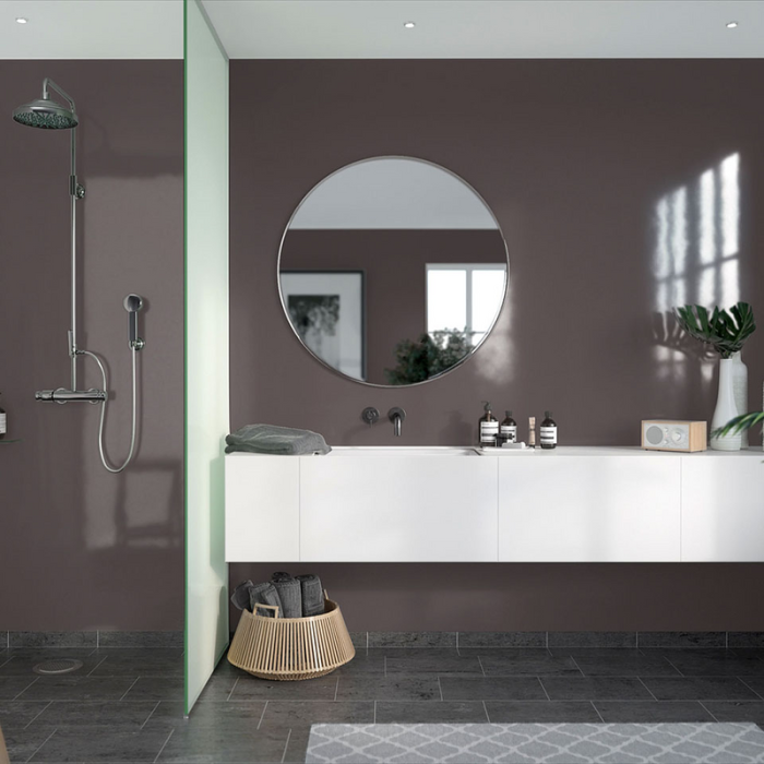 Våtrumsskiva Fortissimo Rektangel 60x15 cm Milano Antrasite Högglans 11x620x2400 mm Fibo