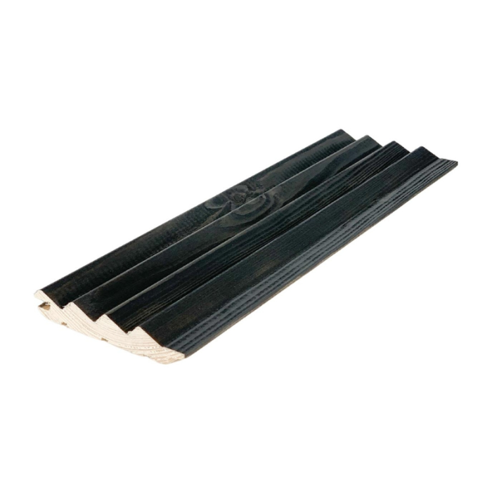 Dyynipaneeli 15x90 mm Mänty Musta Saunasuoja Päätypontattu CENT