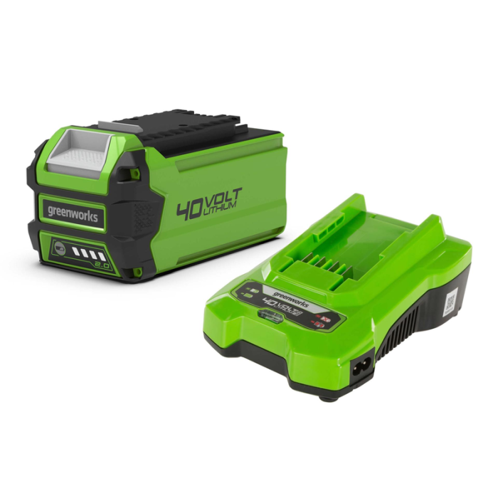Aloituspakkaus 40V 2Ah akku ja laturi Greenworks