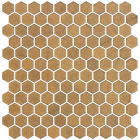 MOSAIIKKI HEXAGON STONEGLASS GOLD 2,5X2,5