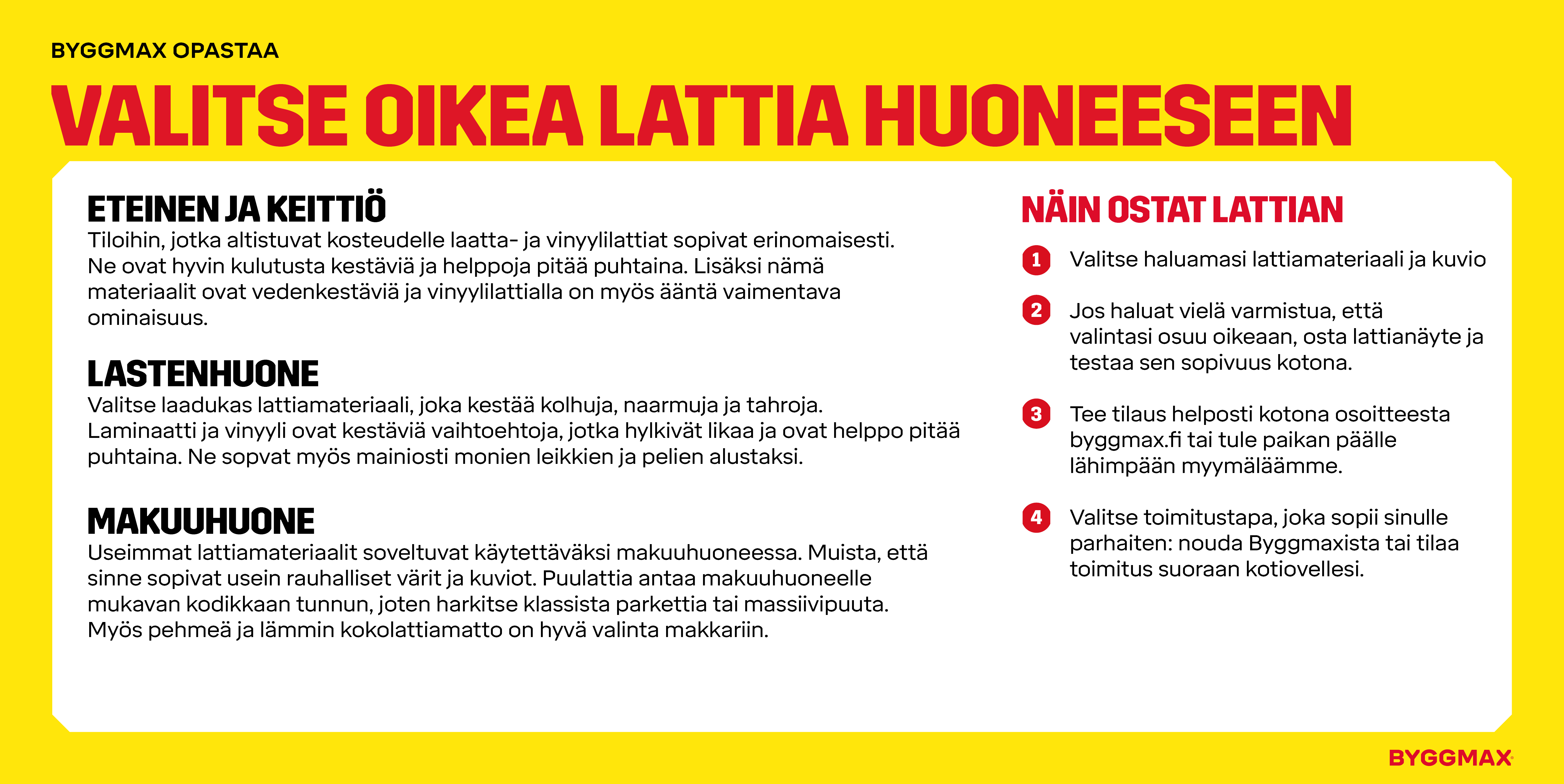 Välj rätt golv till rummet | Byggmax Välj rätt golv till rummet | Byggmax